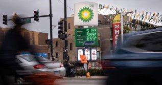 Gasoline prices are displayed at a BP station in Chicago, Illinois, U.S., April 29, 2026. (AFP Photo)