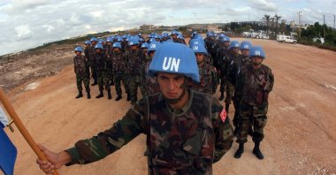 Turkish peacekeepers pose in Tyre, Lebanon, Oct. 21, 2006. (Shutterstock Photo) 