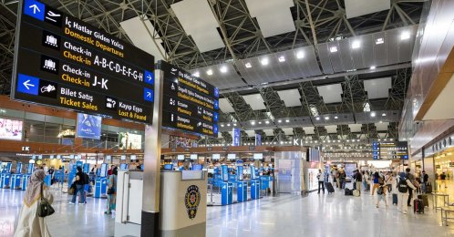 A general view of the terminal at Istanbul Sabiha Gökçen Airport, Istanbul, Türkiye, June 26, 2025. (AA Photo) 