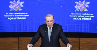 President Recep Tayyip Erdoğan speaks during a ceremony marking the 158th anniversary of the Council of State and Administrative Justice Day in Ankara, Türkiye, May 11, 2026. (AA Photo)