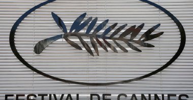 This photograph shows Cannes Film Festival official logo on the sidelines of the 79th edition of the Cannes Film Festival in Cannes, France, May 11, 2026. (AFP Photo)