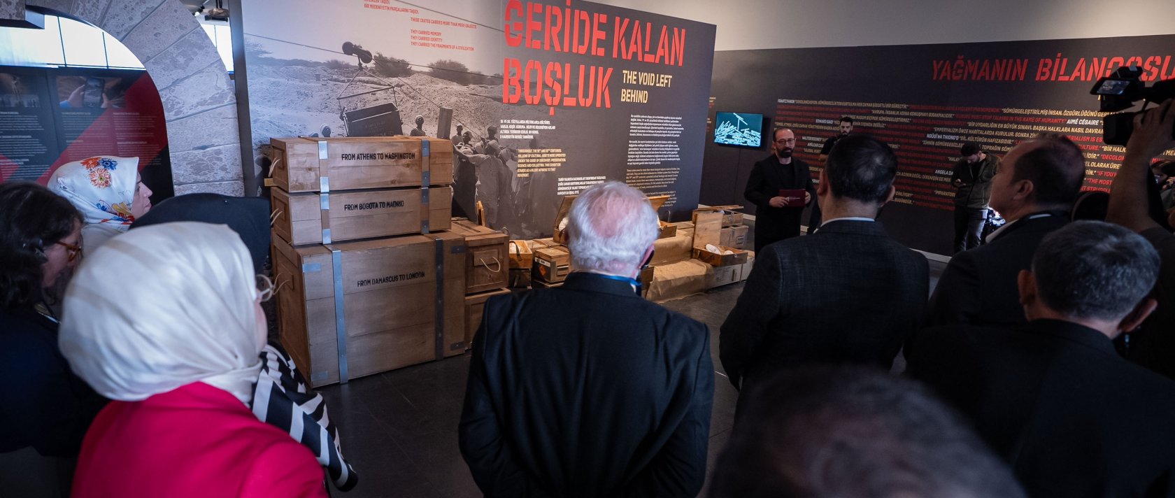 An exhibition opened at Atatürk Culture Center on the occasion of World Decolonization Forum, in Istanbul, Türkiye, May 9, 2026. (AA Photo) 
