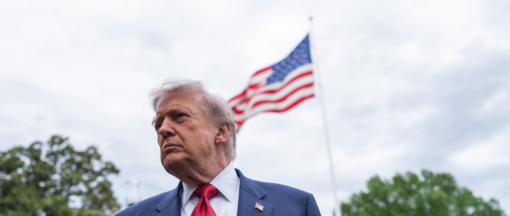 U.S. President Donald Trump gives remarks to the media as he departs the White House for Sterling, Virginia, Washington, U.S., May 8, 2026. (EPA Photo)