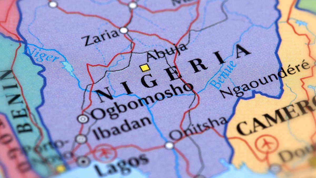 This map of Nigeria shows major cities in the country. (Getty Images Photo)