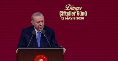 President Recep Tayyip Erdoğan speaks at the program to mark World Farmers Day, Ankara, Türkiye, May 12, 2026. (AA Photo)