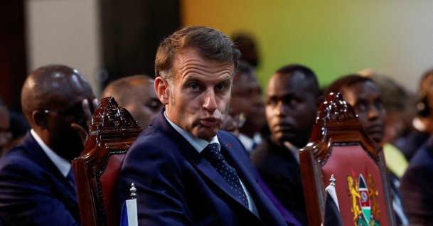 French President Emmanuel Macron attends the Africa Forward Summit 2026 at the Kenyatta International Convention Center (KICC), Nairobi, Kenya, May 12, 2026. (Reuters Photo)