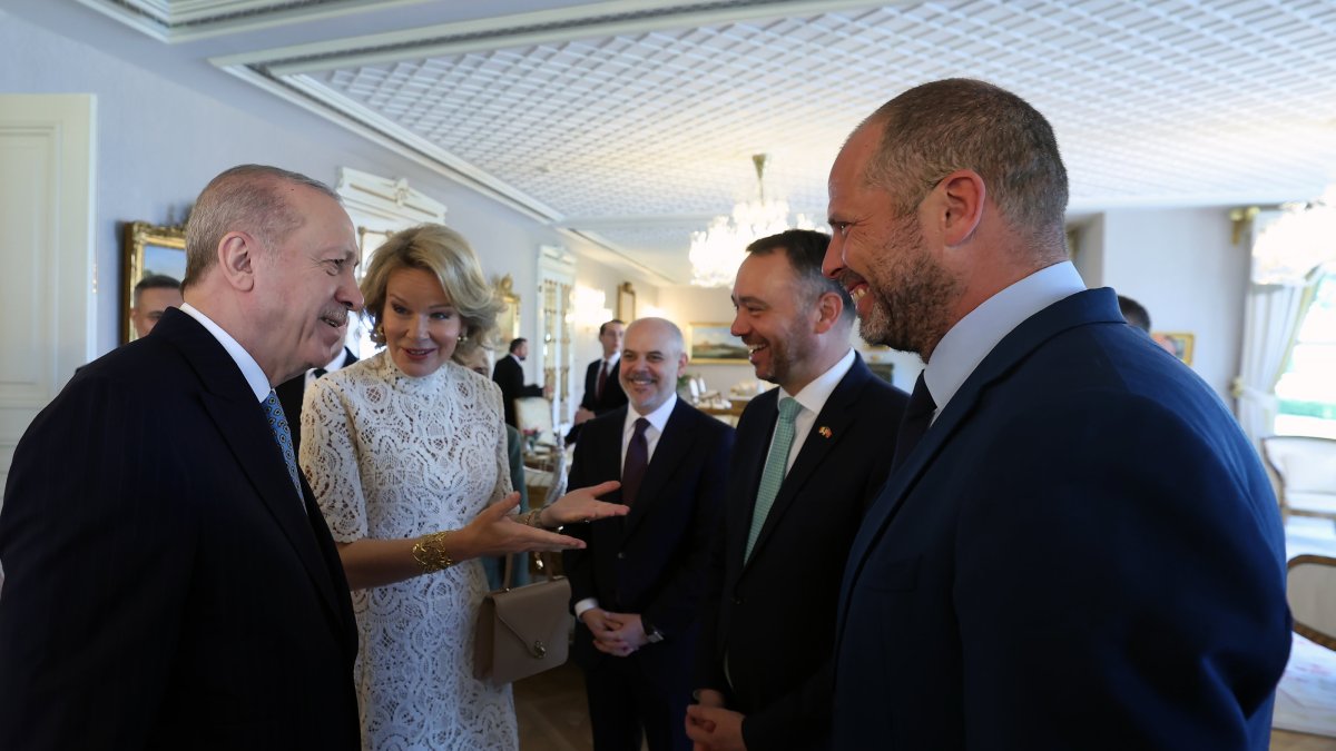President Recep Tayyip Erdoğan receives Queen Mathilde and her delegation, Istanbul, Türkiye, May 11, 2026. (AA Photo)