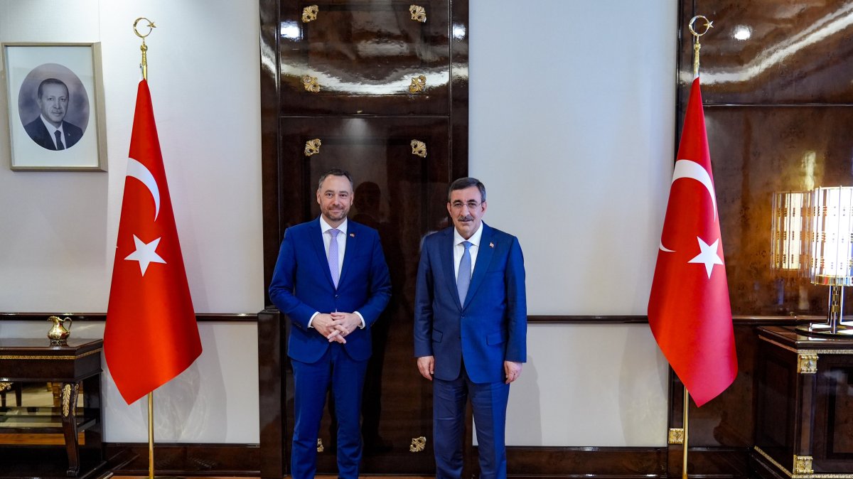 Vice President Cevdet Yılmaz meets with Belgian Deputy Prime Minister and Foreign Minister Maxime Prévot in Ankara, May 13, 2026. (AA Photo)