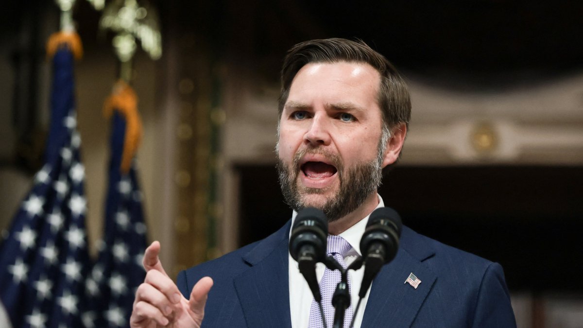 U.S. Vice President JD Vance holds a press conference to discuss "anti-fraud initiatives" in the Indian Treaty Room at the White House complex in Washington, D.C., U.S., May 13, 2026. (Reuters Photo)