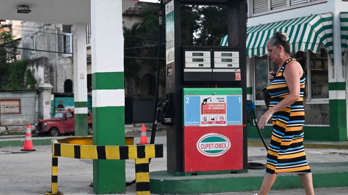 A woman walks past an empty petrol station in Havana, Cuba, May 13, 2026. (AFP Photo)