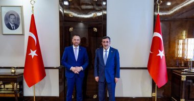 Vice President Cevdet Yılmaz meets with Belgian Deputy Prime Minister and Foreign Minister Maxime Prévot in Ankara, May 13, 2026. (AA Photo)