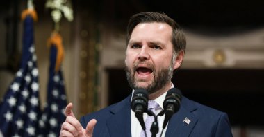 U.S. Vice President JD Vance holds a press conference to discuss "anti-fraud initiatives" in the Indian Treaty Room at the White House complex in Washington, D.C., U.S., May 13, 2026. (Reuters Photo)