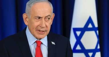 Israeli Prime Minister Benjamin Netanyahu speaks during a press conference in Jerusalem, March 19, 2026. (EPA Photo)