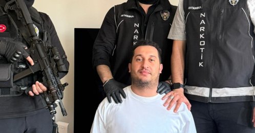 Moroccan drug trafficker Mohamed Boulakhrif, detained by Turkish police in Istanbul, May 13, 2026. (IHA Photo)