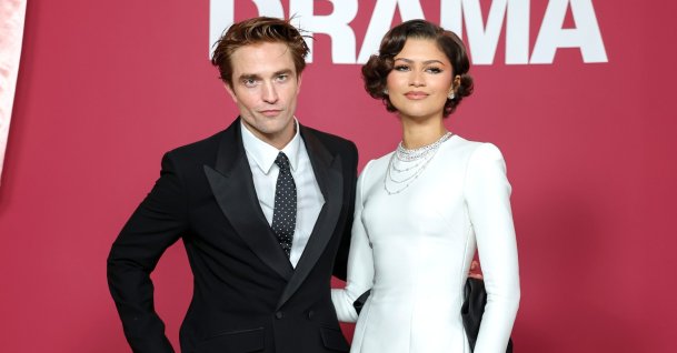 Robert Pattinson and Zendaya attend the "The Drama" Premiere, Paris, France, March 24, 2026. (Getty Images Photo)