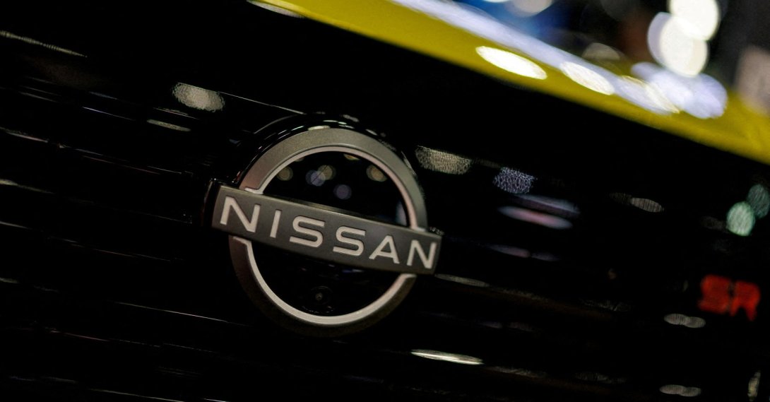 The Nissan logo is shown on a vehicle at the LA Auto show "AutoMobility LA" in Los Angeles, California, U.S., Nov. 20, 2025. (Reuters Photo)