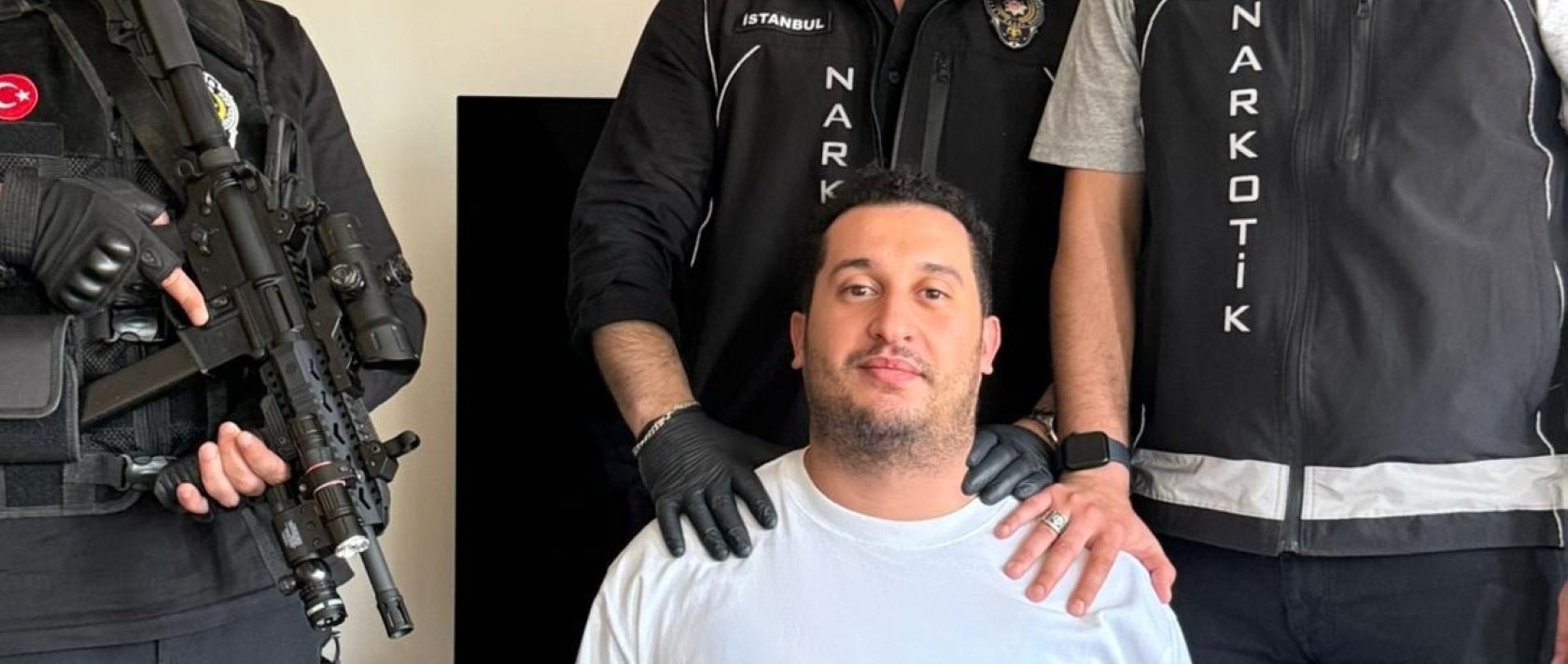Moroccan drug trafficker Mohamed Boulakhrif, detained by Turkish police in Istanbul, May 13, 2026. (IHA Photo)