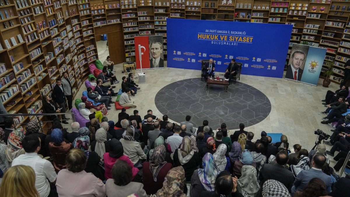 Justice and Development Party (AK Party) Deputy Chair Hayati Yazıcı speaks at a “Law and Politics Meetings” event in Ankara, Türkiye, May 13, 2026. (AA Photo)