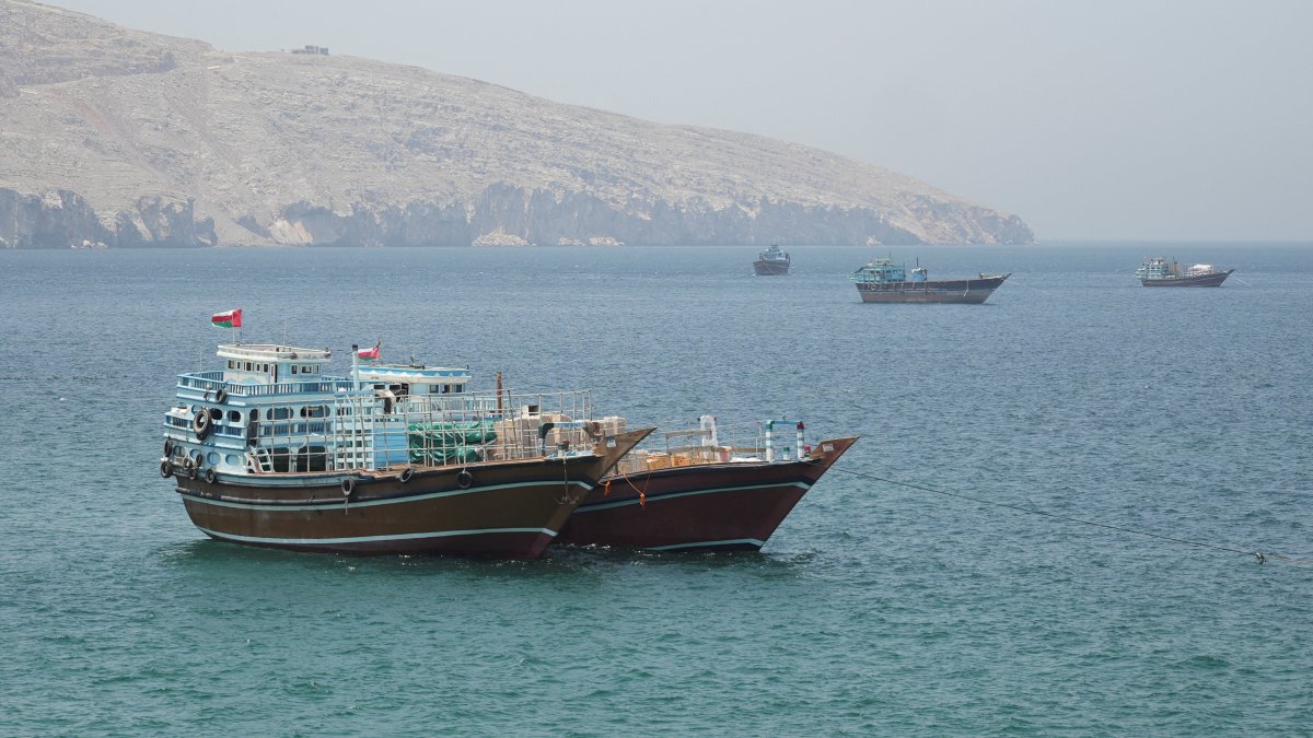 Vessels in the Strait of Hormuz, Musandam, Oman, May 8, 2026. (Reuters Photo)