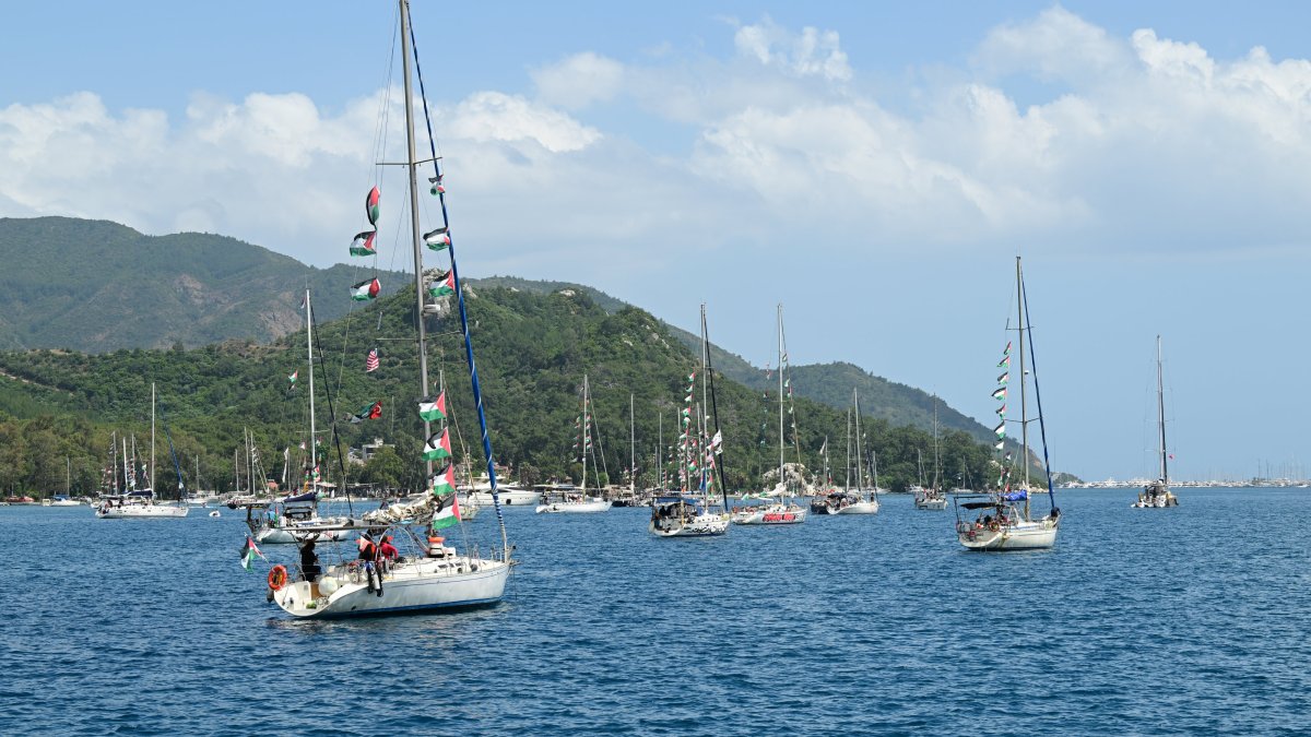 Boats leave the port in Marmaris, Muğla, southwestern Türkiye, May 14, 2026. (AA Photo) 