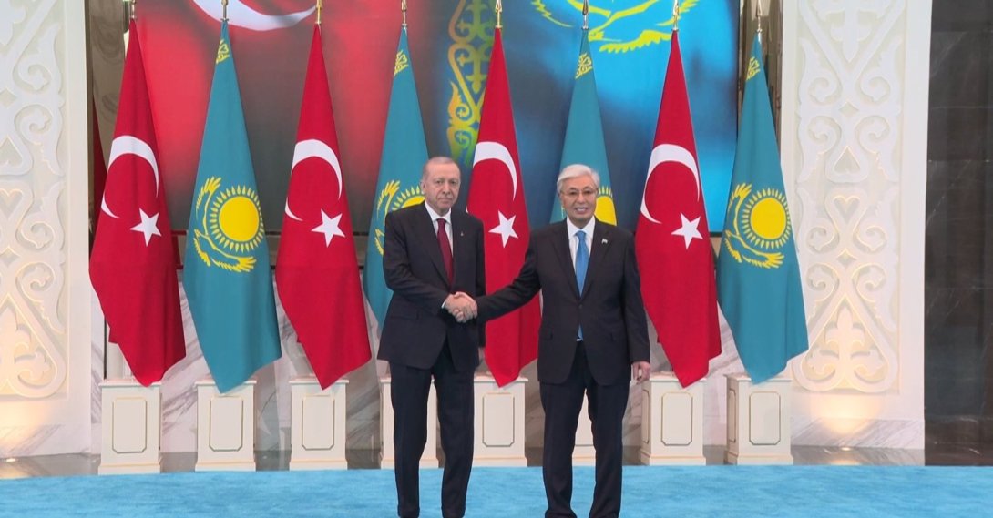 President Recep Tayyip Erdoğan meets with Kazakh President Kassym-Jomart Tokayev, Astana, Kazakhstan, May 14, 2026. (DHA Photo)