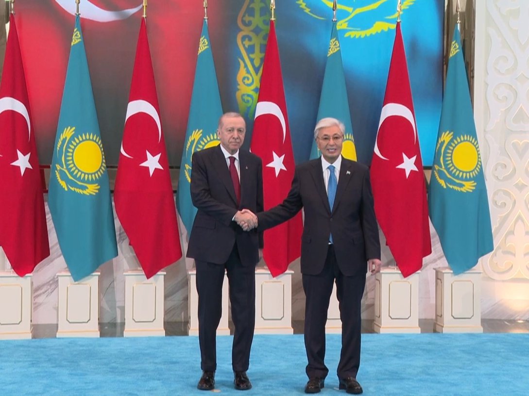 President Recep Tayyip Erdoğan meets with Kazakh President Kassym-Jomart Tokayev, Astana, Kazakhstan, May 14, 2026. (DHA Photo)