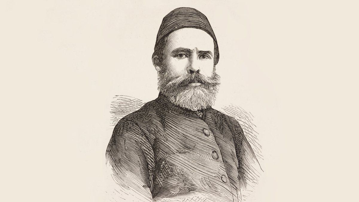 An engraving published in Issue No. 26 of L’Illustrazione Italiana, an illustrated Italian weekly distributed across Italy and abroad and published continuously from 1873 to 1962, depicts Ottoman statesman and intellectual Ahmet Cevdet Pasha, July 1, 1877. (Getty Images Photo)