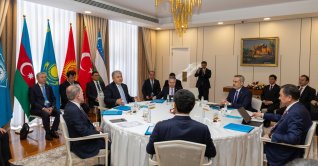 Foreign Minister Hakan Fidan attends the Council of Foreign Ministers meeting of the Organization of Turkic States (OTS), Turkistan, Kazakhstan, May 15, 2026. (AA Photo)