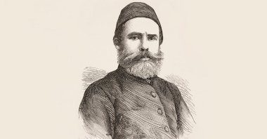 An engraving published in Issue No. 26 of L’Illustrazione Italiana, an illustrated Italian weekly distributed across Italy and abroad and published continuously from 1873 to 1962, depicts Ottoman statesman and intellectual Ahmet Cevdet Pasha, July 1, 1877. (Getty Images Photo)