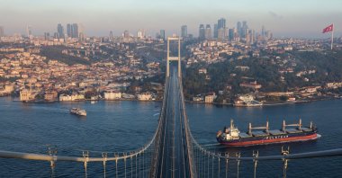 A view of Istanbul's business and financial districts from the July 15 Martyrs' Bridge, Istanbul, Türkiye, Nov. 2, 2025. (Reuters Photo)