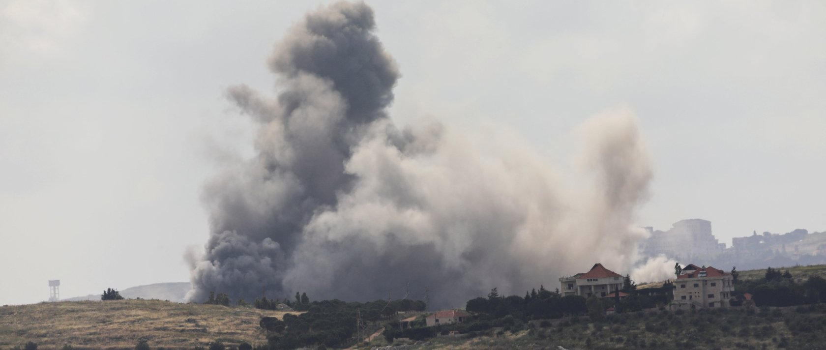 Smoke billows from southern Lebanon following an Israeli strike, as seen from Marjeyoun, Lebanon, May 15, 2026. (Reuters Photo)