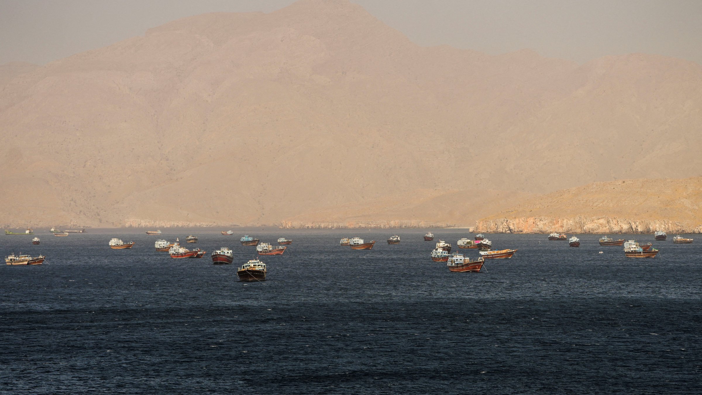 Vessels in the Strait of Hormuz, Musandam, Oman, May 15, 2026. (Reuters Photo)