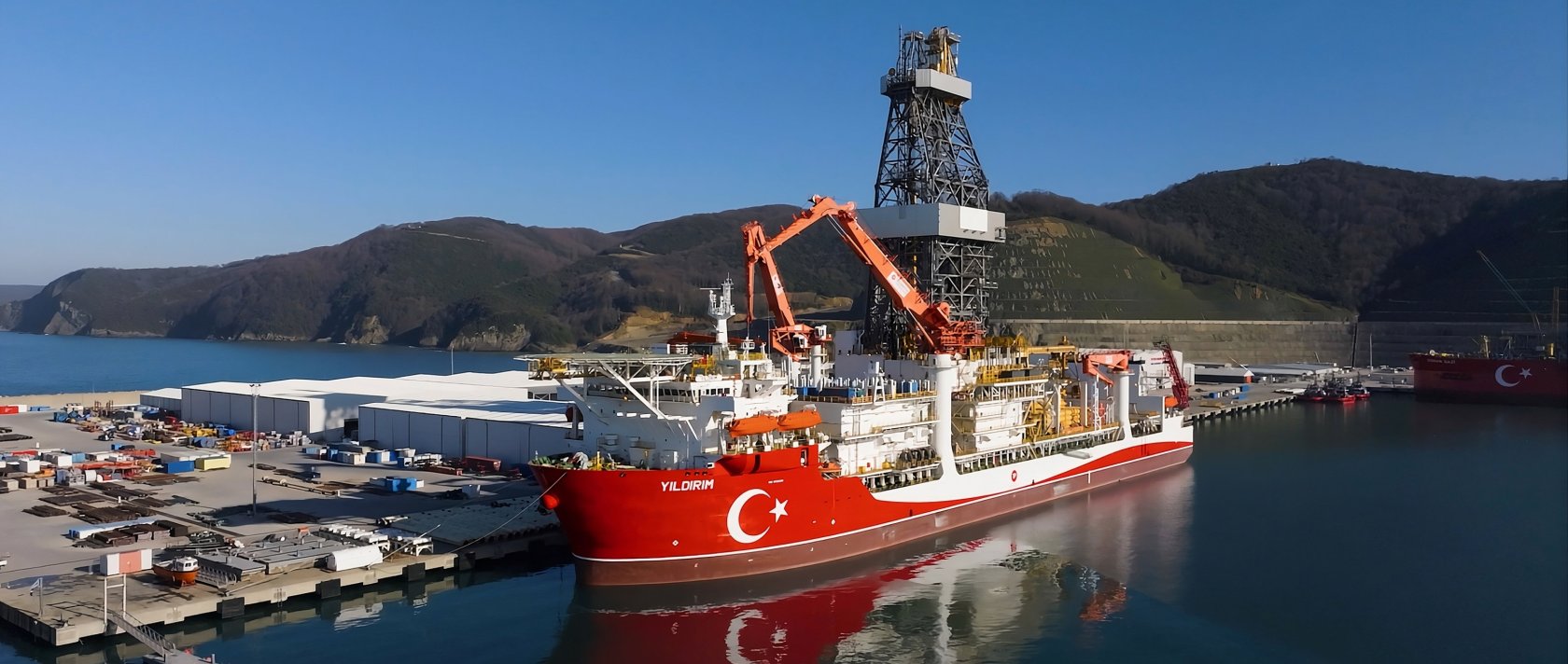 The Yıldırım drillship departs Filyos Port, Zonguldak province, northern Türkiye, May 15, 2026. (AA Photo)