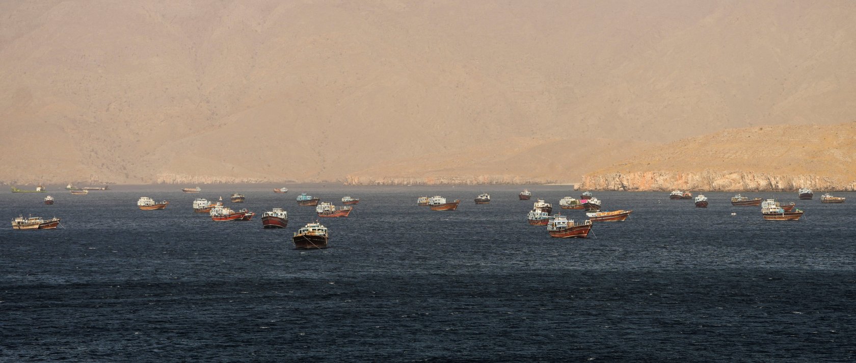 Vessels in the Strait of Hormuz, Musandam, Oman, May 15, 2026. (Reuters Photo)