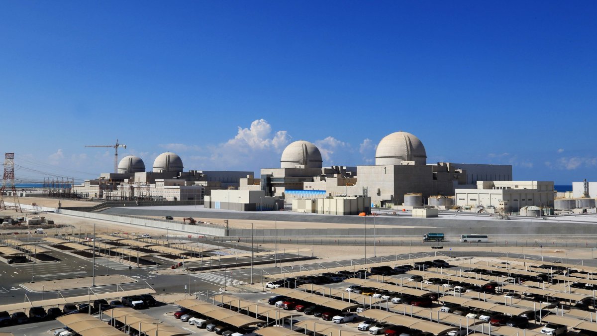 A general view of the Barakah Nuclear Power Plant in the western al-Dhafra region, Abu Dhabi, UAE, Feb. 13, 2020. (AFP Photo)