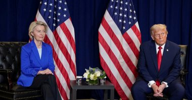 European Commission President Ursula von der Leyen meets with U.S. President Donald Trump during the 80th United Nations General Assembly, New York City, U.S., Sept. 23, 2025. (Reuters)
