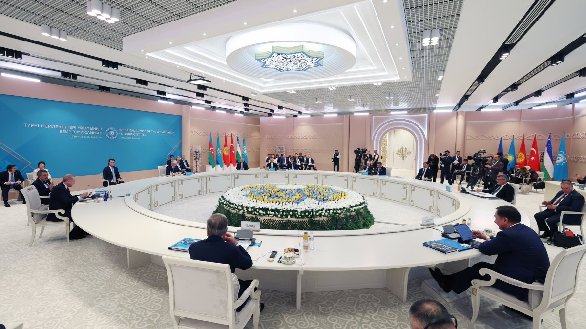 Council of Heads of State of the Organization of Turkic States (OTS) conduct an informal summit, Turkistan, Kazakhstan, May 15, 2026. (AA Photo)