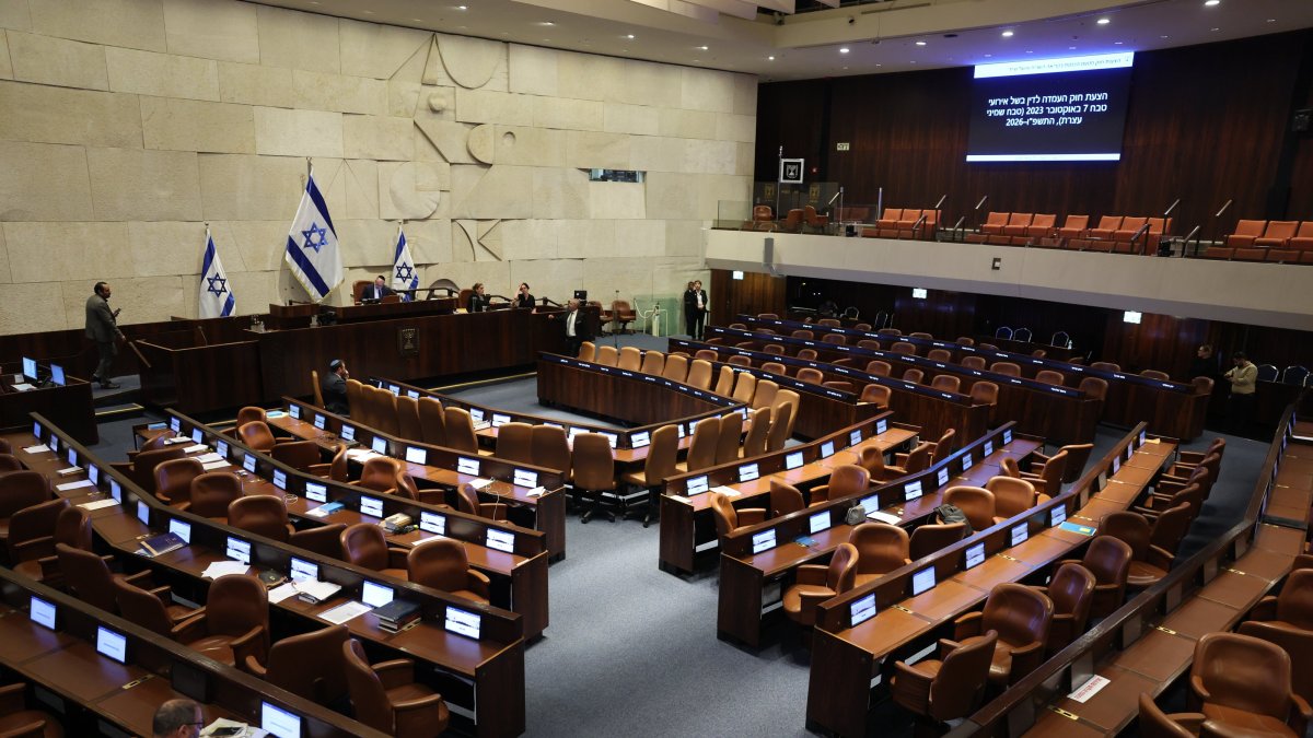 A Knesset vote is held during the opening summer session of the Knesset, Israel's parliament, in Jerusalem, May 11, 2026. (EPA Photo)