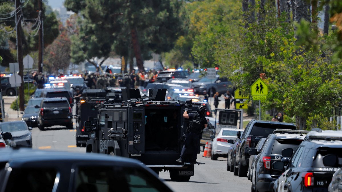 Emergency workers respond at the scene of a reported active shooter situation at the Islamic Center in San Diego, California, U.S., May 18, 2026. (Reuters Photo)