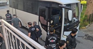Police escort suspects detained in a tender-rigging investigation linked to the Istanbul Metropolitan Municipality (IBB) during a health check procedure in Istanbul, Türkiye, May 18, 2026. (IHA Photo)