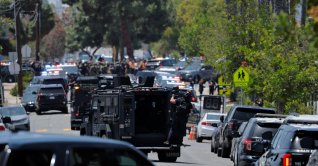 Emergency workers respond at the scene of a reported active shooter situation at the Islamic Center in San Diego, California, U.S., May 18, 2026. (Reuters Photo)