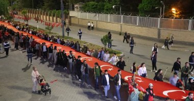 Participants take part in a Youth Walk held as part of Commemoration of Atatürk, Youth and Sports Day celebrations, Iğdır, Türkiye, May 17, 2026. (AA Photo)
