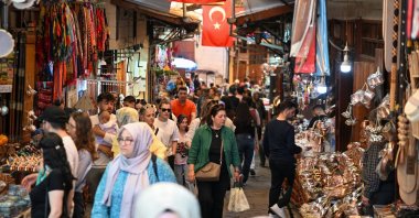 People are seen at a bazaar in Gaziantep province, southeastern Türkiye, May 10, 2026. (AA Photo)