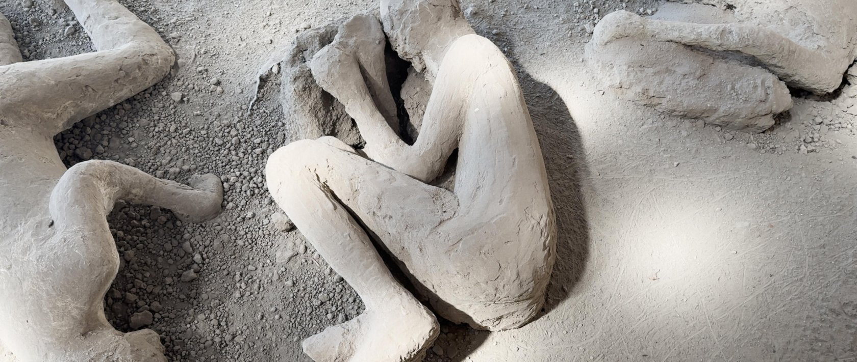 One of the victims of the Vesuvius eruption in 79 AD, likely a doctor, was found with some of the tools of his trade, near Naples, Italy, May 15, 2026. (EPA Photo)