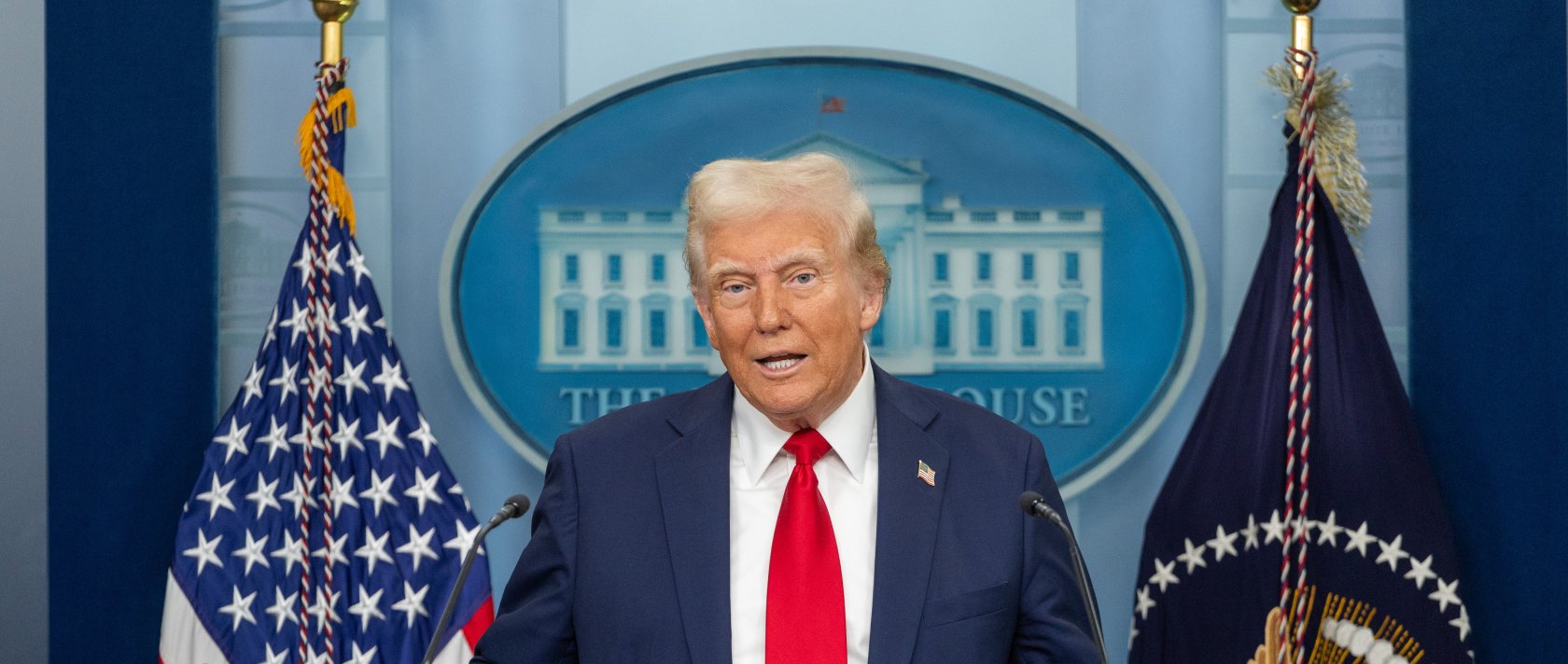 U.S. President Donald Trump speaks during a press conference on an aircraft collision at the White House, Washington, U.S., Jan. 30, 2025. (DHA Photo)