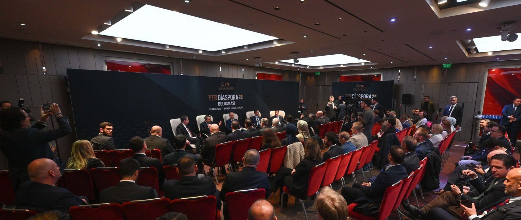 Speakers attend a panel during the “Shared Heritage Gatherings from Anatolia to Europe” event in London, U.K., May 17, 2026. (AA Photo)