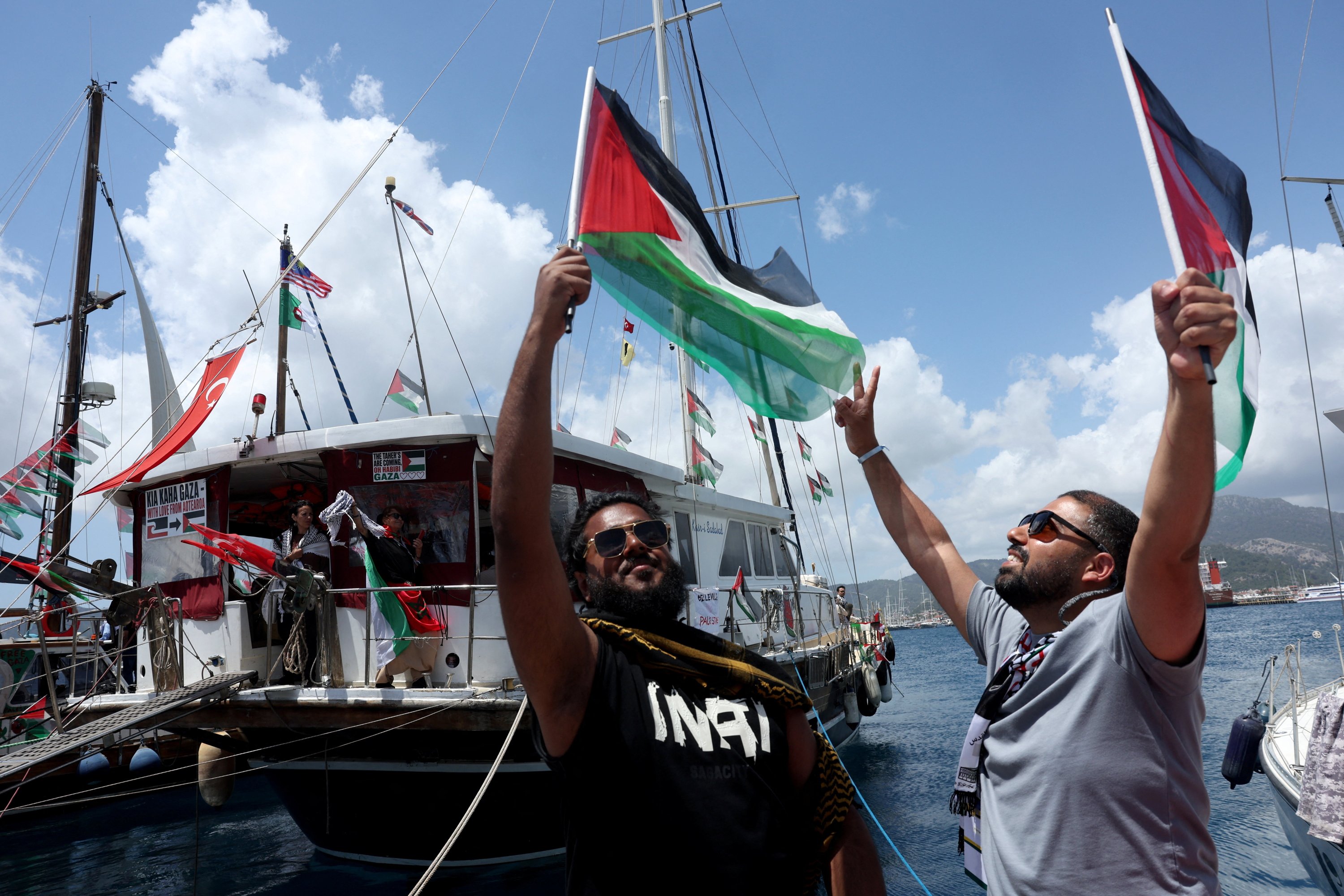 Israel intercepts 41 Gaza flotilla boats, organizers say 10 still sailing