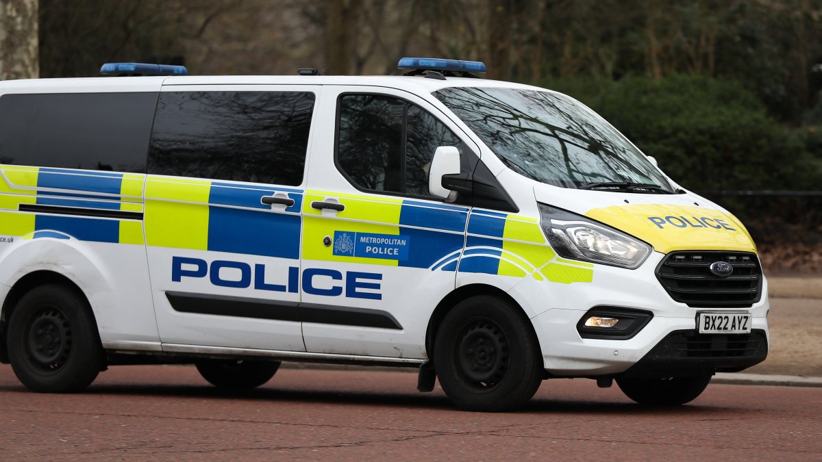 A police car is seen on the street in London, United Kingdom, Feb. 17, 2026. (AFP File Photo)