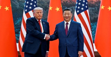 U.S. President Donald Trump shakes hands with Chinese President Xi Jinping during events at the Great Hall of the People, Beijing, China, May 14, 2026. (Reuters Photo)