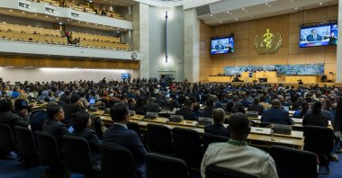 Officials attend the 79th World Health Assembly meeting, Geneva, Switzerland, May 18, 2026. (EPA Photo)